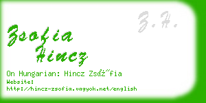 zsofia hincz business card